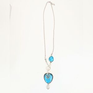 Vintage Delicate Necklace Bohemian Exotic Heart Shape Turquoise Necklace Plated